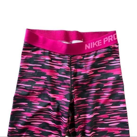 Nike Pro Dri-Fit Printed Relay Crop Activewear Bottoms Size Medium - Picture 4 of 8